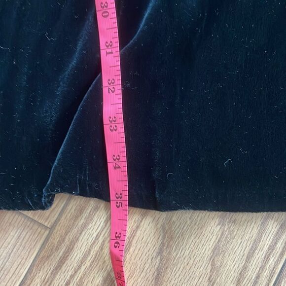 90s Vintage Black Velvet Maxi Wheaton & Katz size 12 witchy whimsigoth - Picture 4 of 5